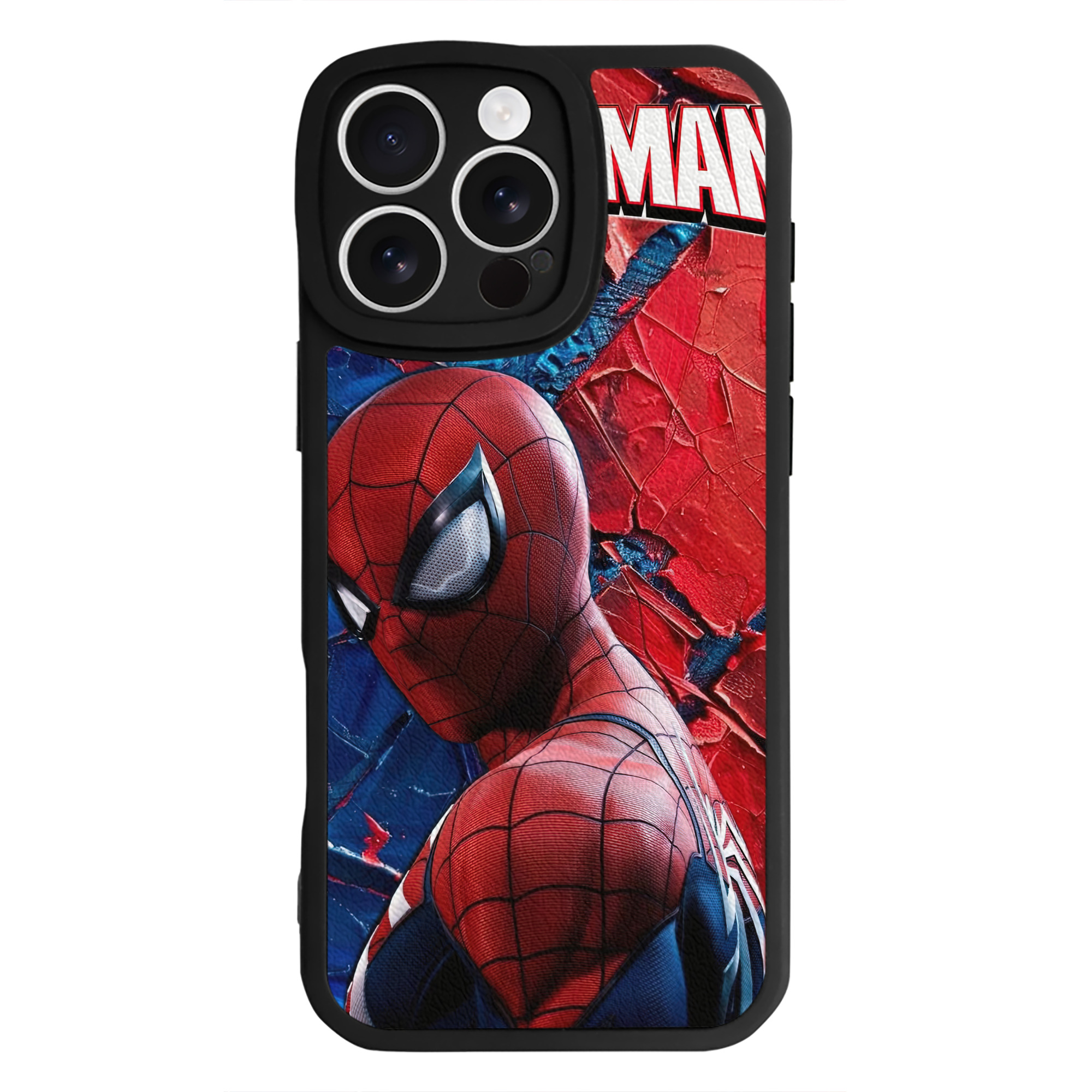 （画像用） Spider Man スパイダーマン 【iPhone 16シリーズ対応】シリコンスマホケース（レザー調） 材質：シリコン